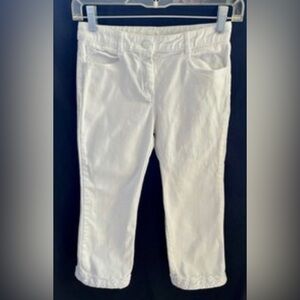 Janie and Jack White Cotton Waistband Pants
